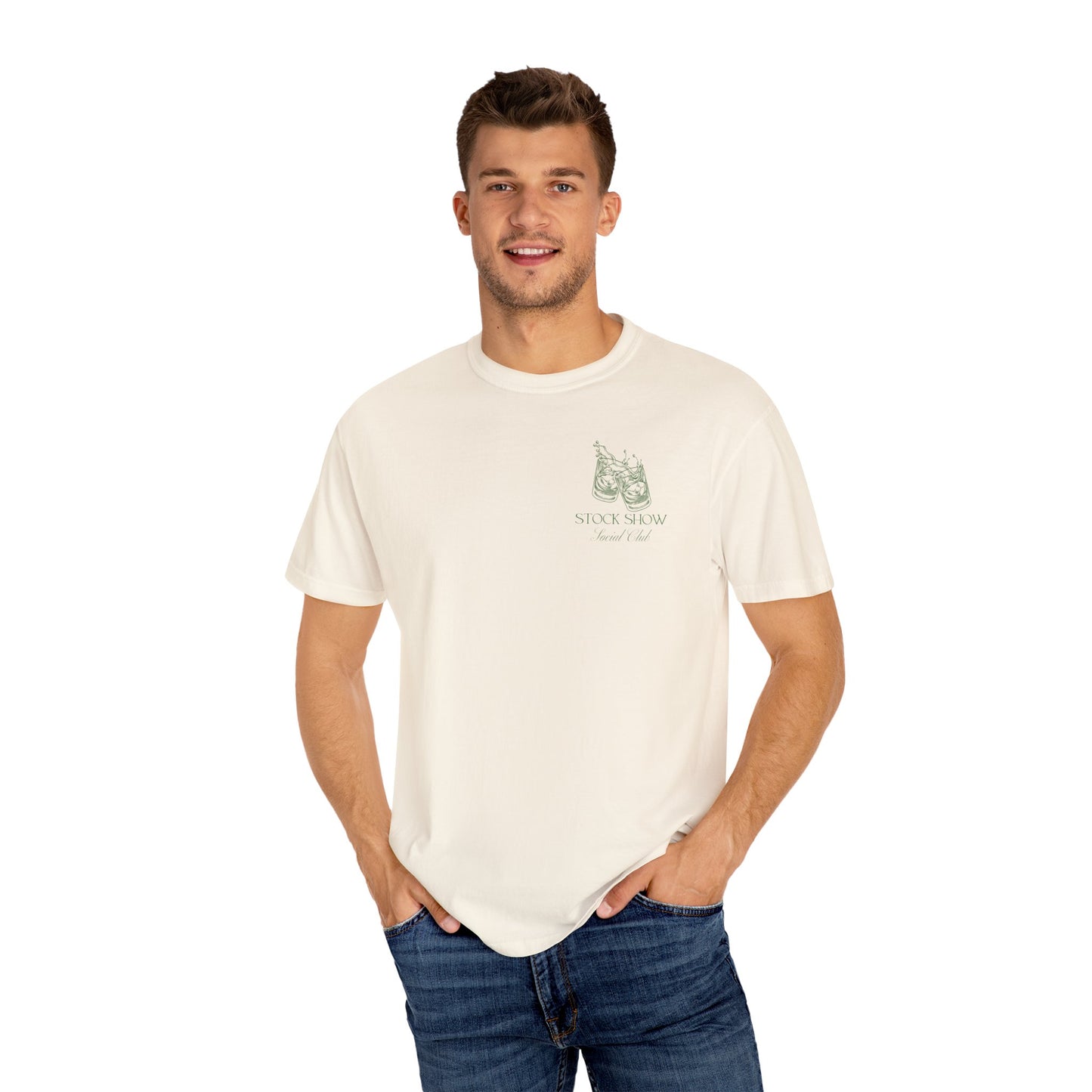 The Stock Show Social Club Unisex COMFORT COLORS T-shirt (Tumbler Design) | Livestock Country Club | Stock Show Mom Style | 4H & FFA Club