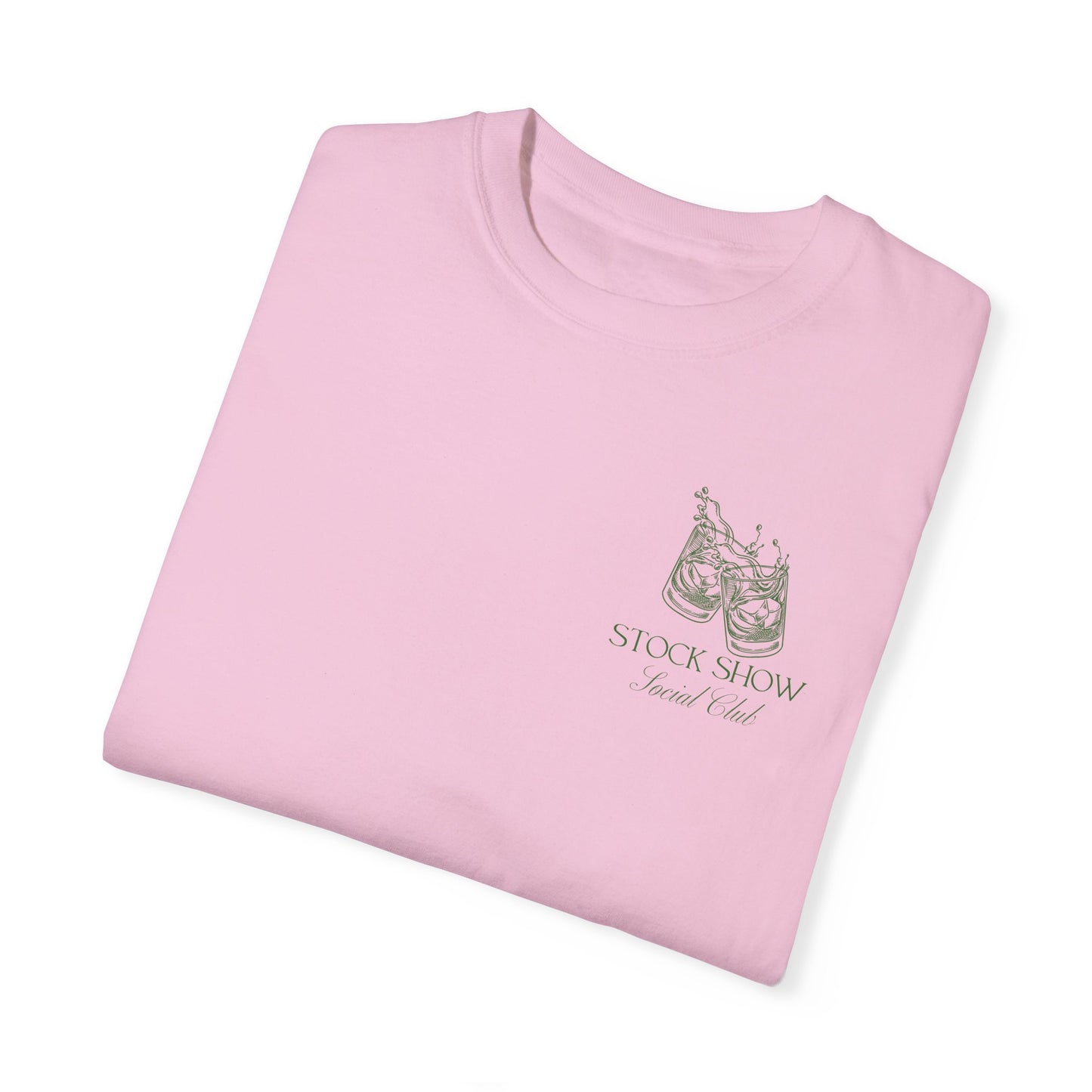 The Stock Show Social Club Unisex COMFORT COLORS T-shirt (Tumbler Design) | Livestock Country Club | Stock Show Mom Style | 4H & FFA Club