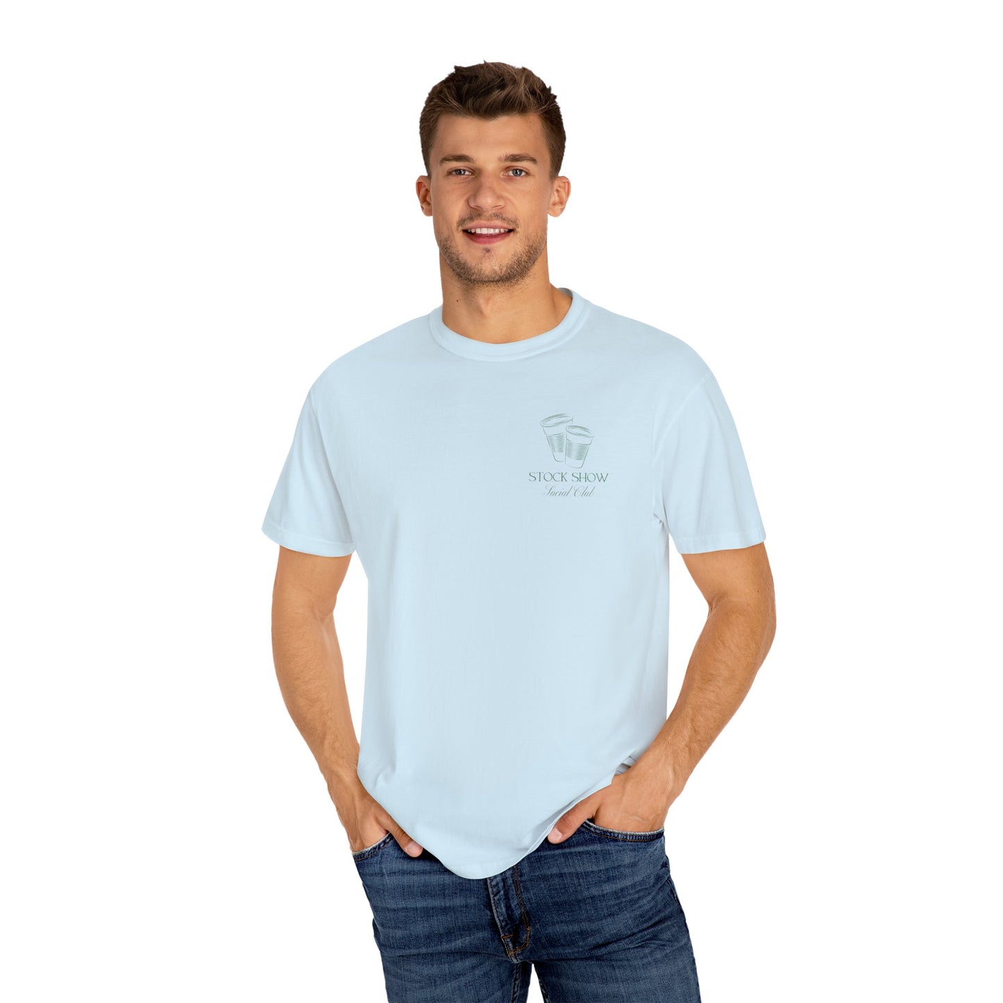 The Stock Show Social Club Unisex COMFORT COLORS T-shirt (Solo Cups Design) | Livestock Country Club | Stock Show Mom Style | 4H & FFA Club
