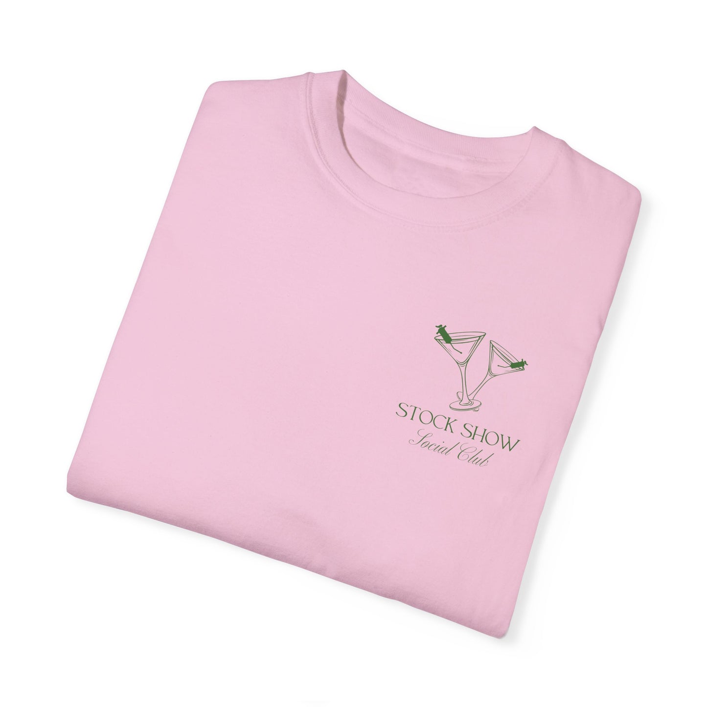 The Stock Show Social Club Unisex COMFORT COLORS T-shirt (Martini Design) | Livestock Country Club | Stock Show Mom Style | 4H & FFA Club