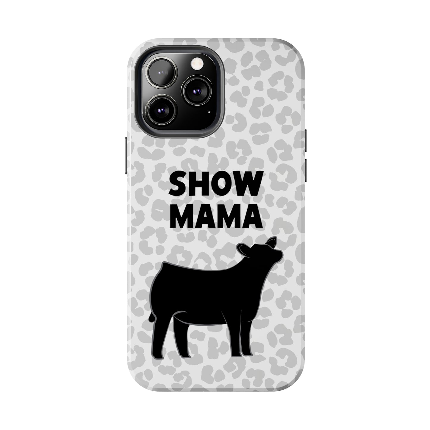 Show Mama Angus Show Heifer Leopard Print Phone Cases | Livestock Phone Case | Gifts for Her | 4H Club Gifts | Show Heifer Phone Case