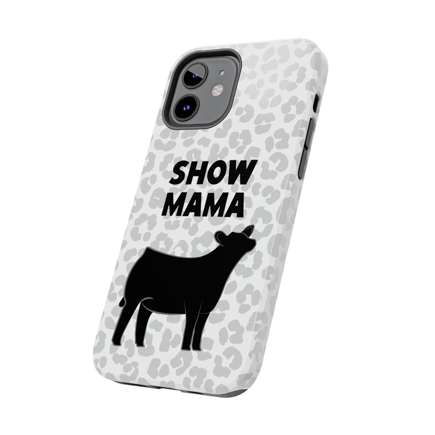 Show Mama Angus Show Heifer Leopard Print Phone Cases | Livestock Phone Case | Gifts for Her | 4H Club Gifts | Show Heifer Phone Case