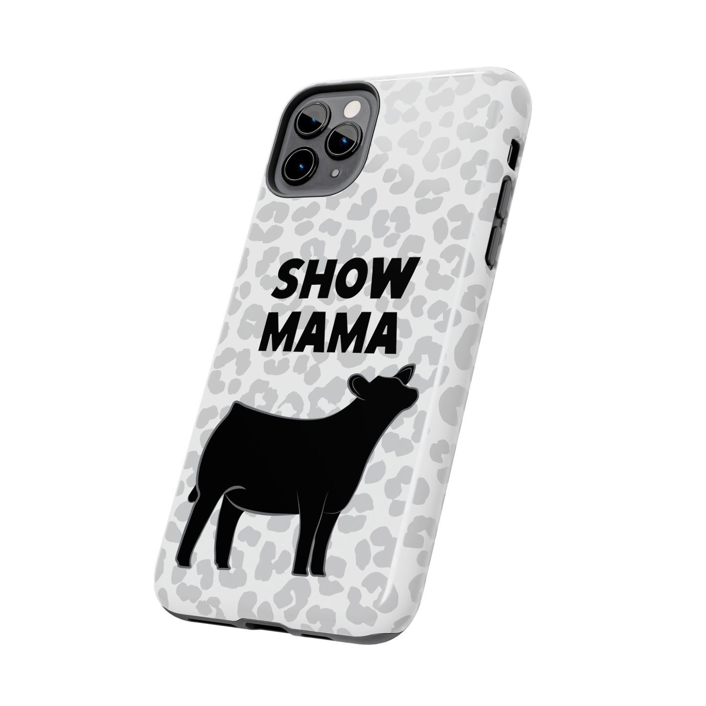 Show Mama Angus Show Heifer Leopard Print Phone Cases | Livestock Phone Case | Gifts for Her | 4H Club Gifts | Show Heifer Phone Case