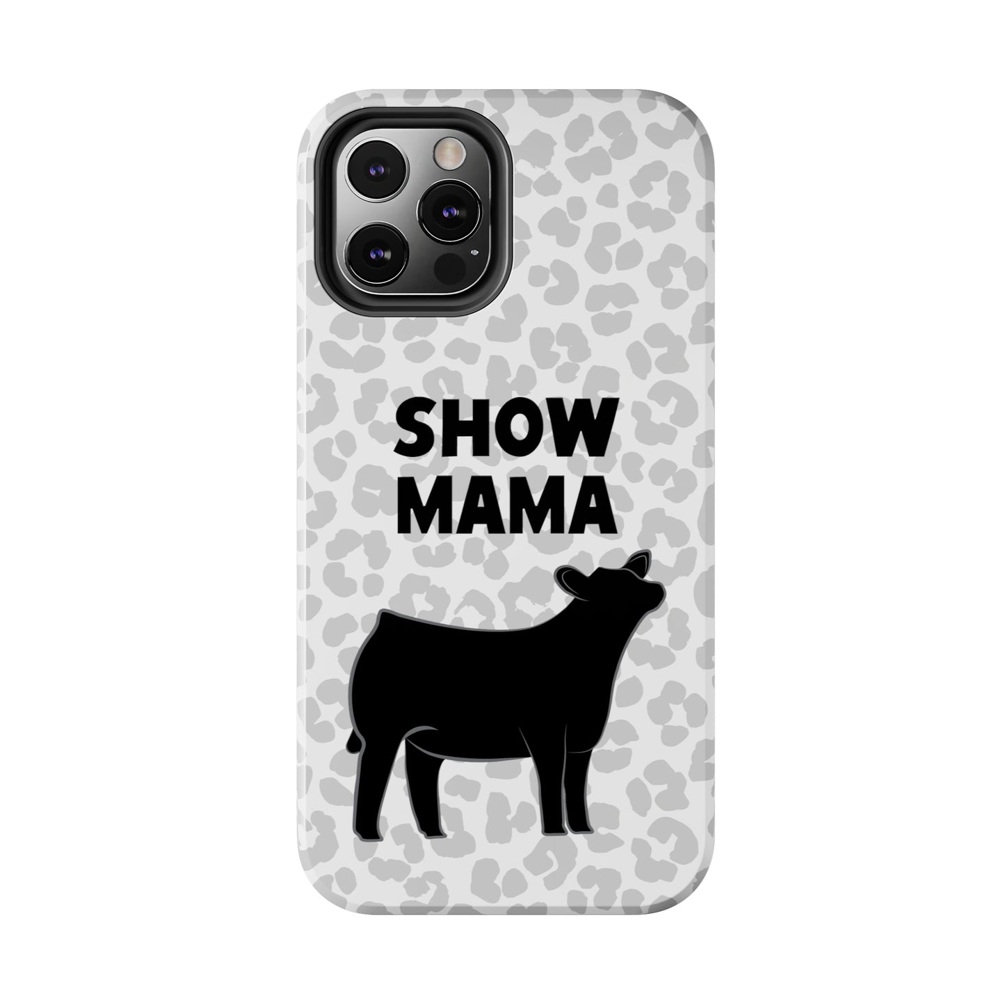 Show Mama Angus Show Heifer Leopard Print Phone Cases | Livestock Phone Case | Gifts for Her | 4H Club Gifts | Show Heifer Phone Case