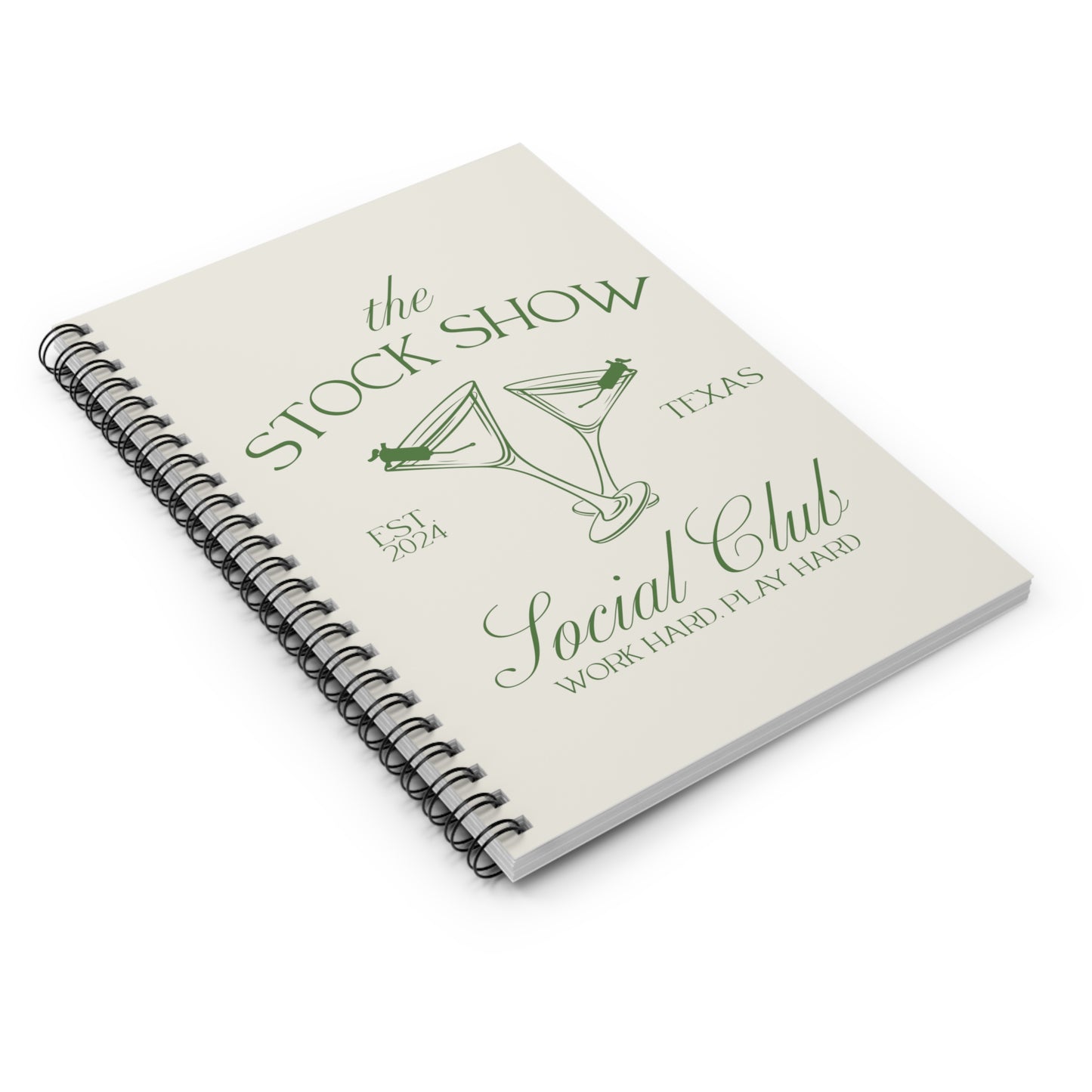 The Stock Show Social Club Spiral Notebook (Martini) | Livestock Country Club | Stock Show Style | 4H Club Gifts