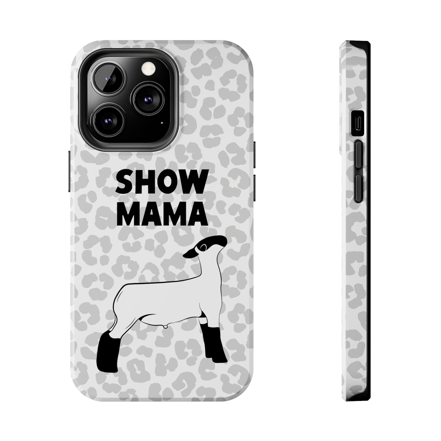 Show Mama Lamb Leopard Print Phone Cases | Livestock Phone Case | Livestock Gifts for Her | Lamb and Sheep Phone Case