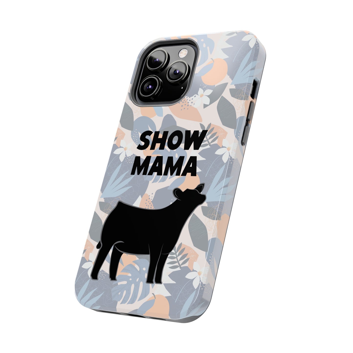 Show Mama Angus Show Heifer Hawaiian Print Phone Cases | Livestock Phone Case | Gifts for Her | 4H Club Gifts | Show Heifer Phone Case