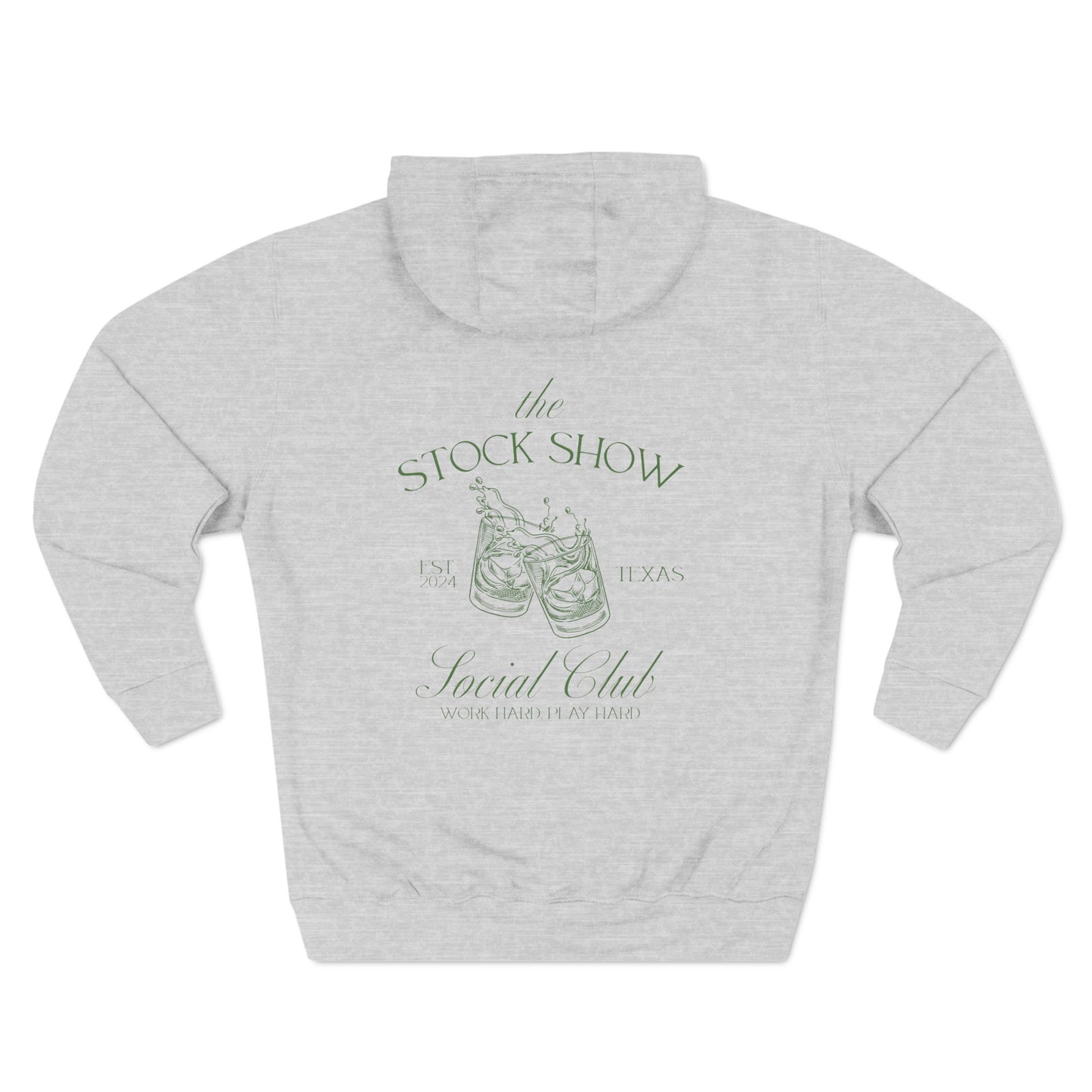 The Stock Show Social Club Fleece Hoodie (Tumbler Design) | Livestock Country Club | Stock Show Style | Show Lamb | Show Goat | 4H & FFA
