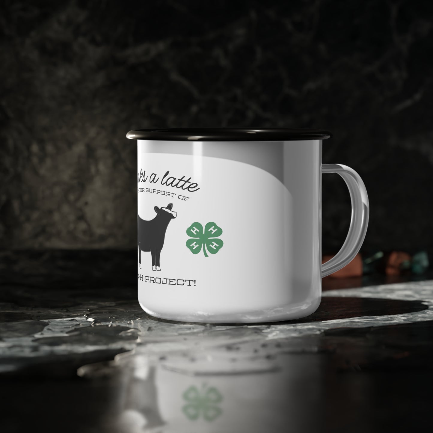 Thanks A Latte 4H Club Buyers Gift | Baldie Show Steer Buyer Gift | 4-H Clover | County Fair Buyers Gift | Livestock Thank You Gift