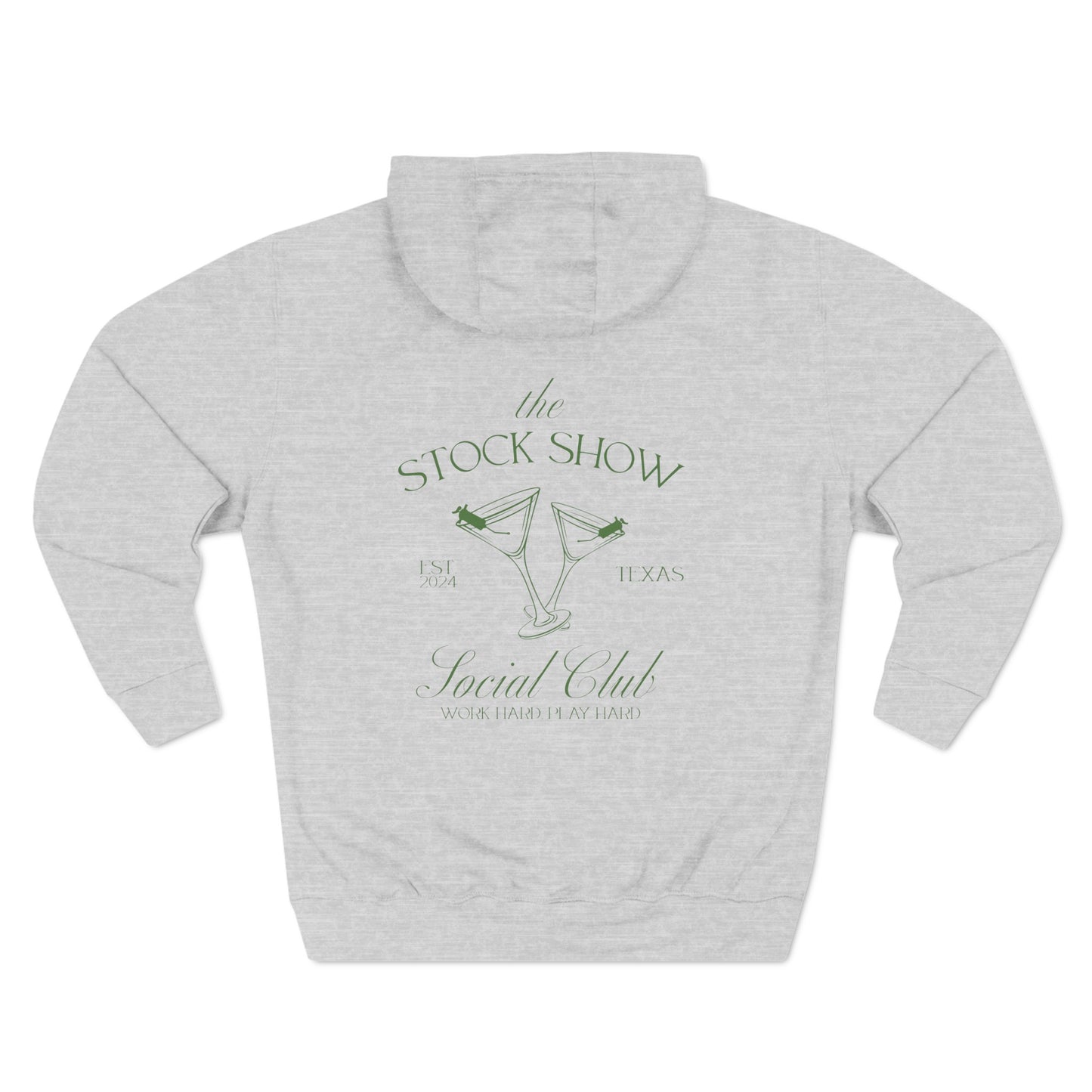 The Stock Show Social Club Fleece Hoodie (Martini Design) | Livestock Country Club | Stock Show Style | Show Lamb | Show Goat | 4H & FFA