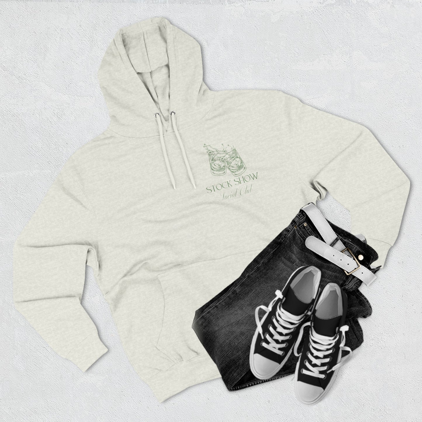The Stock Show Social Club Fleece Hoodie (Tumbler Design) | Livestock Country Club | Stock Show Style | Show Lamb | Show Goat | 4H & FFA