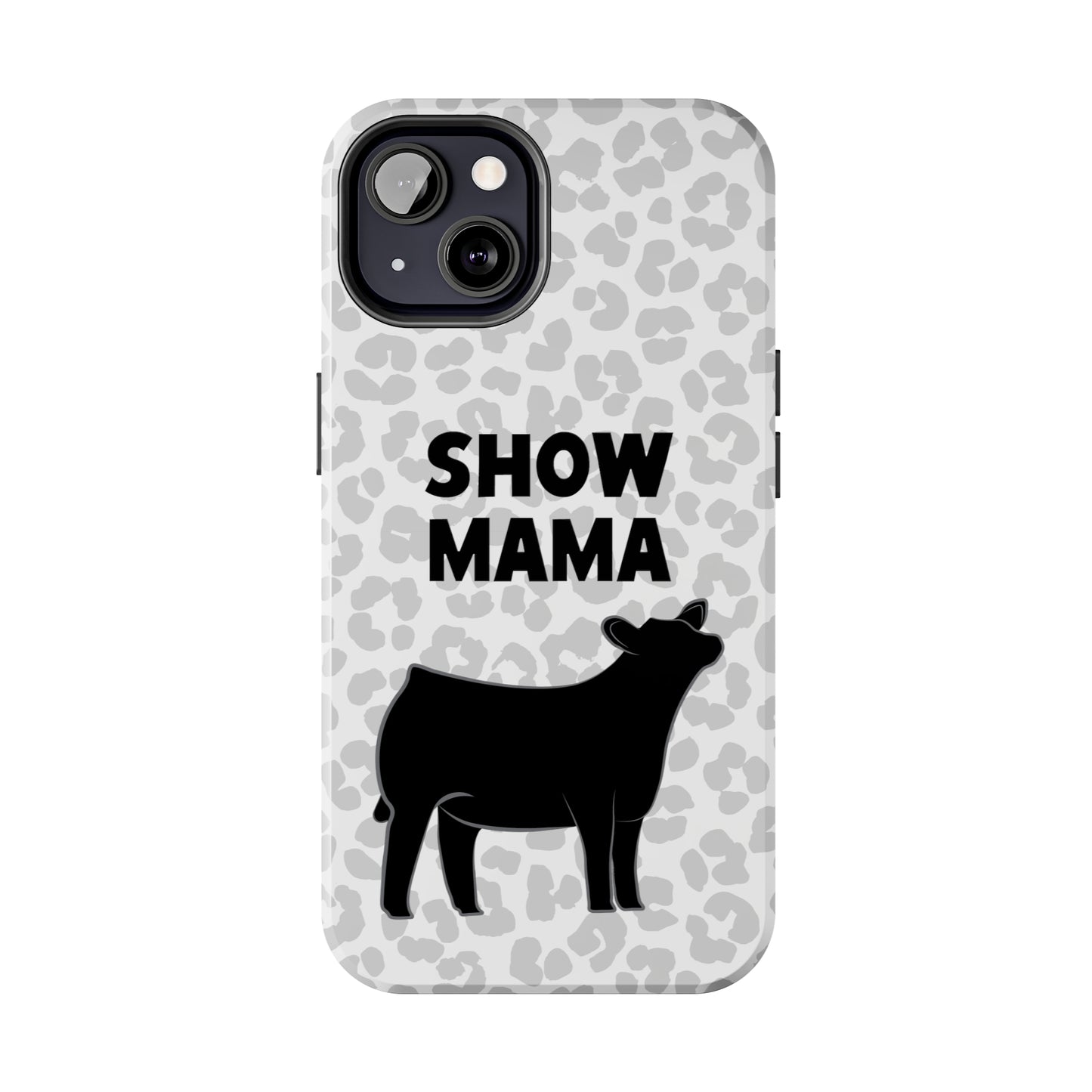 Show Mama Angus Show Heifer Leopard Print Phone Cases | Livestock Phone Case | Gifts for Her | 4H Club Gifts | Show Heifer Phone Case
