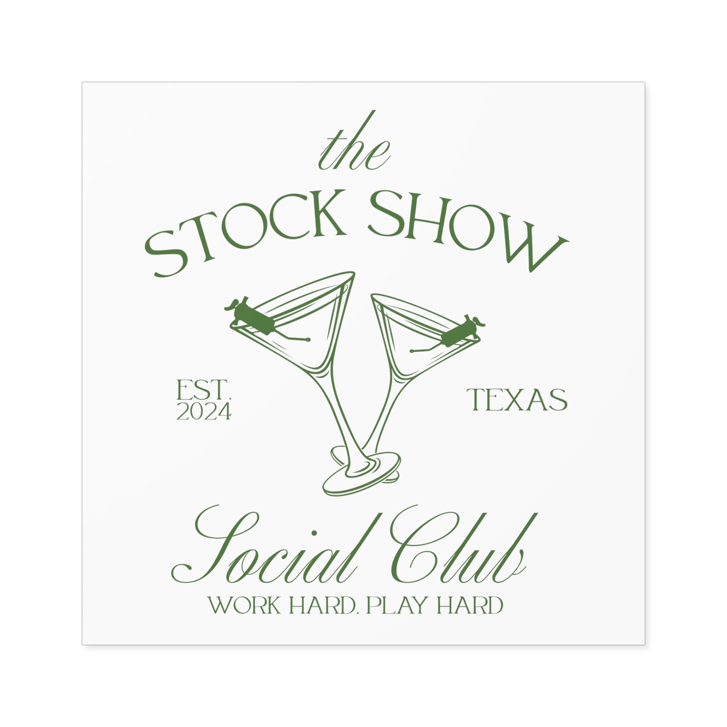 The Stock Show Social Club Indoor\Outdoor Stickers (Solo Cups) | Livestock Country Club | Stock Show Mom Style | Show Pig | Show Lamb