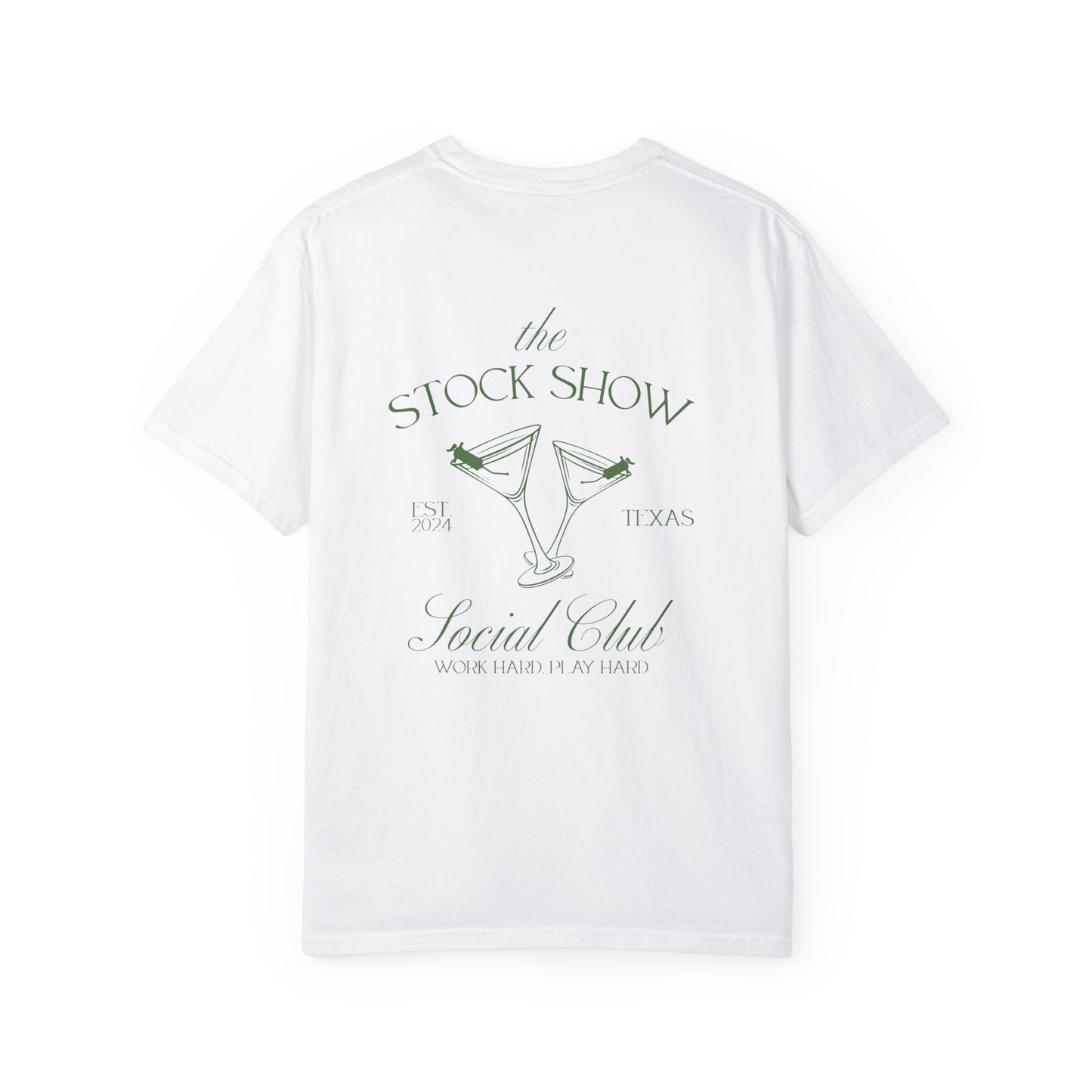 The Stock Show Social Club Unisex COMFORT COLORS T-shirt (Martini Design) | Livestock Country Club | Stock Show Mom Style | 4H & FFA Club