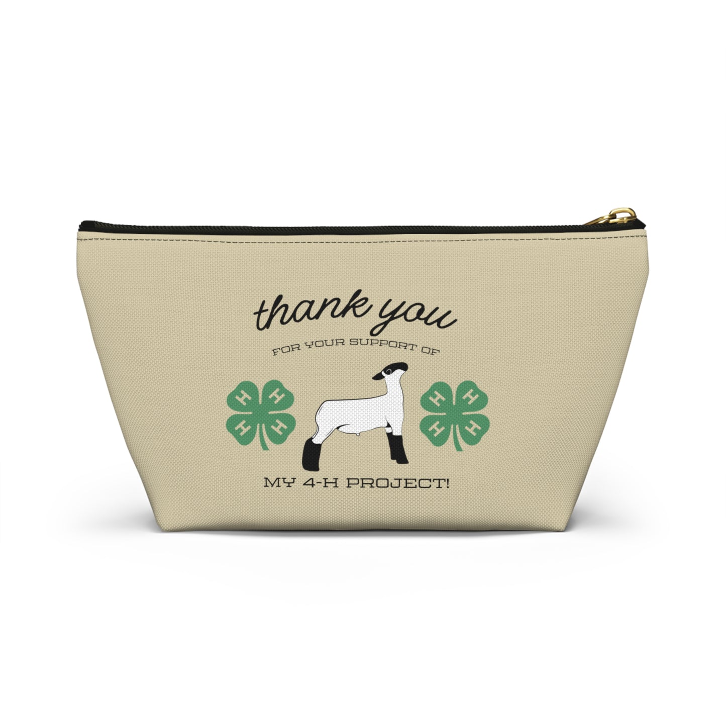 4H Club Buyers Gift Accessory Pouch | Show Lamb Buyer Gift | 4-H Clover | County Fair Buyers Gift | Livestock Thank You Gift