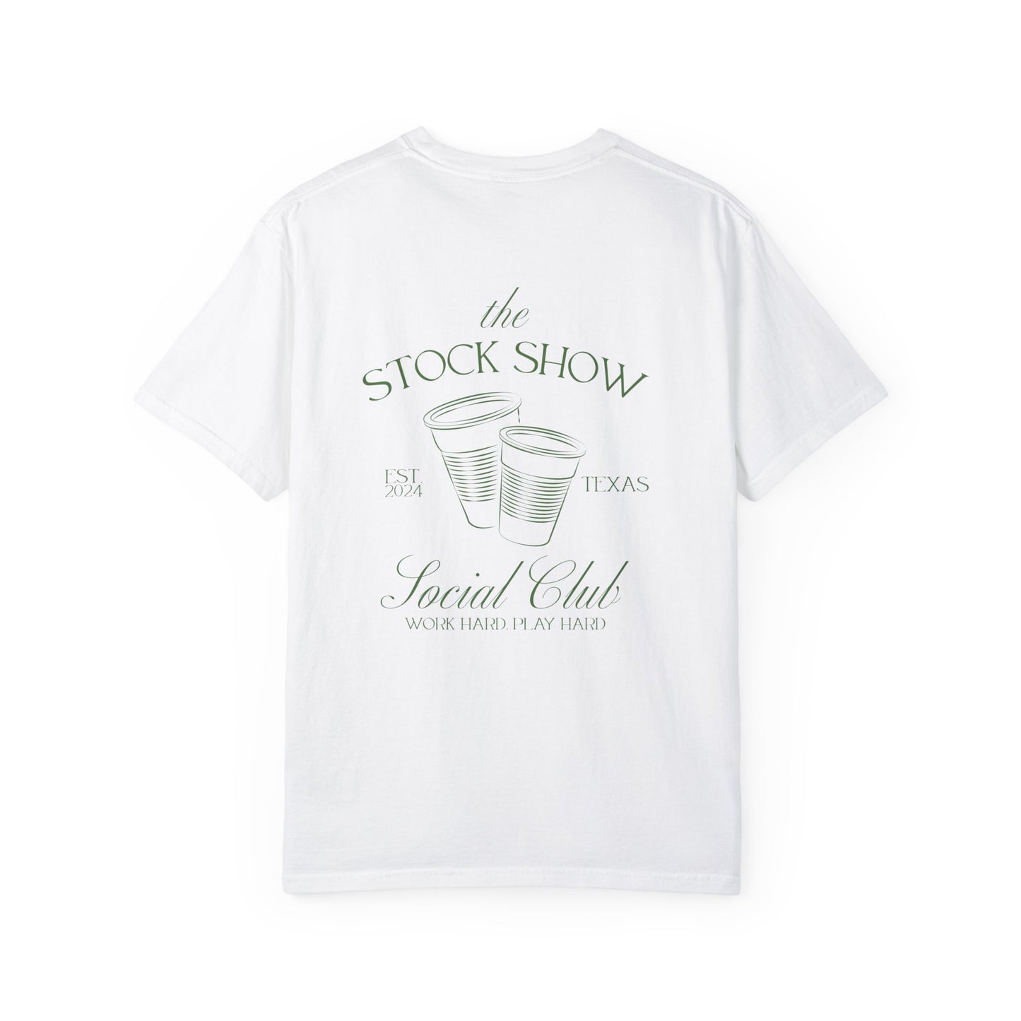 The Stock Show Social Club Unisex COMFORT COLORS T-shirt (Solo Cups Design) | Livestock Country Club | Stock Show Mom Style | 4H & FFA Club