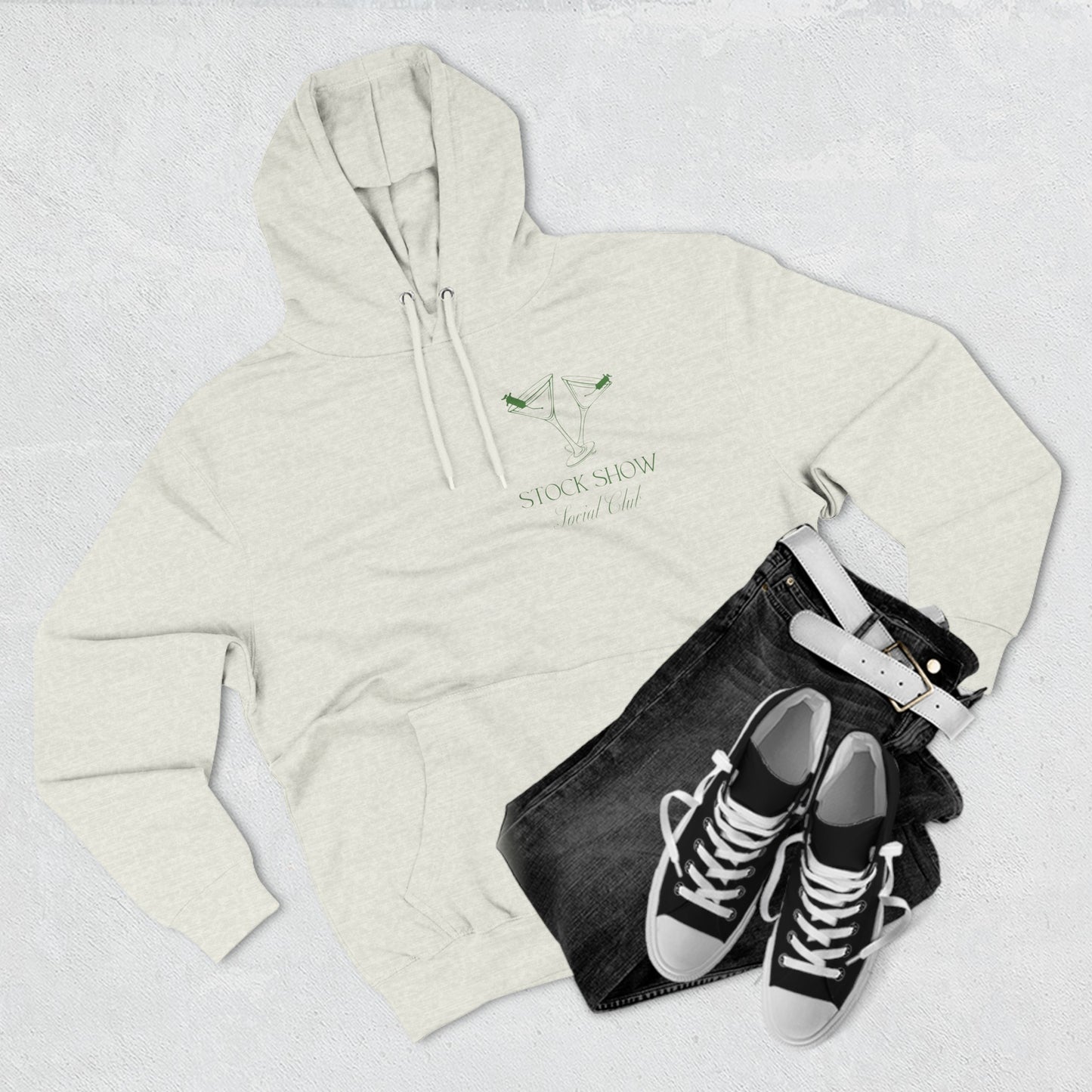 The Stock Show Social Club Fleece Hoodie (Martini Design) | Livestock Country Club | Stock Show Style | Show Lamb | Show Goat | 4H & FFA