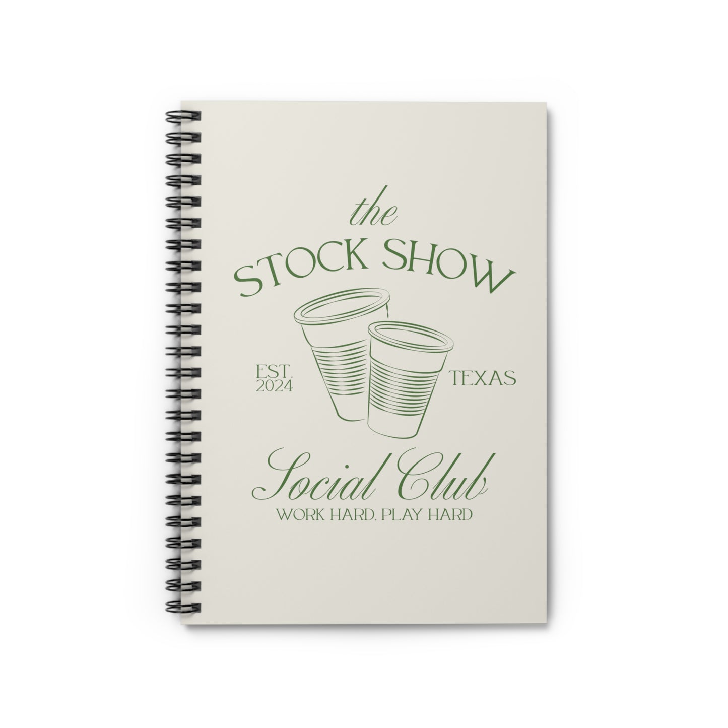 The Stock Show Social Club Spiral Notebook (Solo Cups) | Livestock Country Club | Stock Show Style | 4H Club Gifts