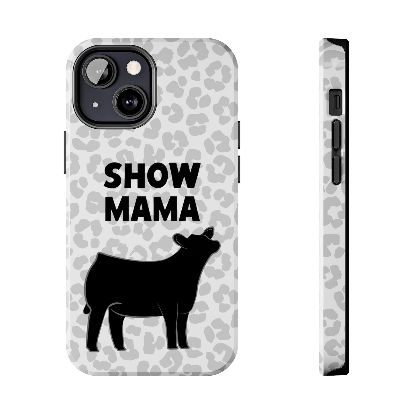 Show Mama Angus Show Heifer Leopard Print Phone Cases | Livestock Phone Case | Gifts for Her | 4H Club Gifts | Show Heifer Phone Case