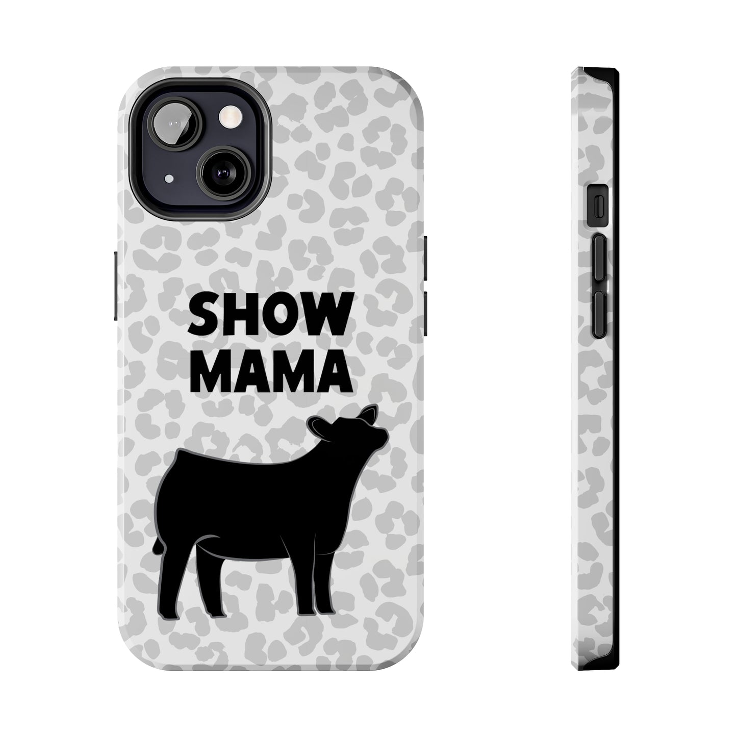 Show Mama Angus Show Heifer Leopard Print Phone Cases | Livestock Phone Case | Gifts for Her | 4H Club Gifts | Show Heifer Phone Case