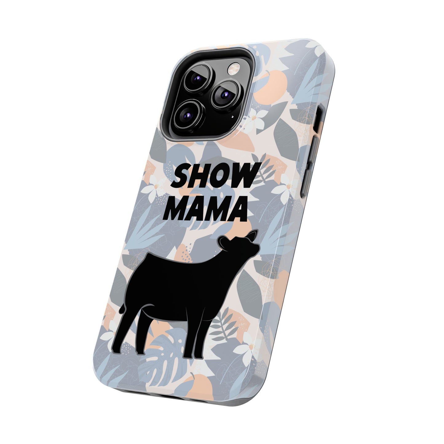Show Mama Angus Show Heifer Hawaiian Print Phone Cases | Livestock Phone Case | Gifts for Her | 4H Club Gifts | Show Heifer Phone Case