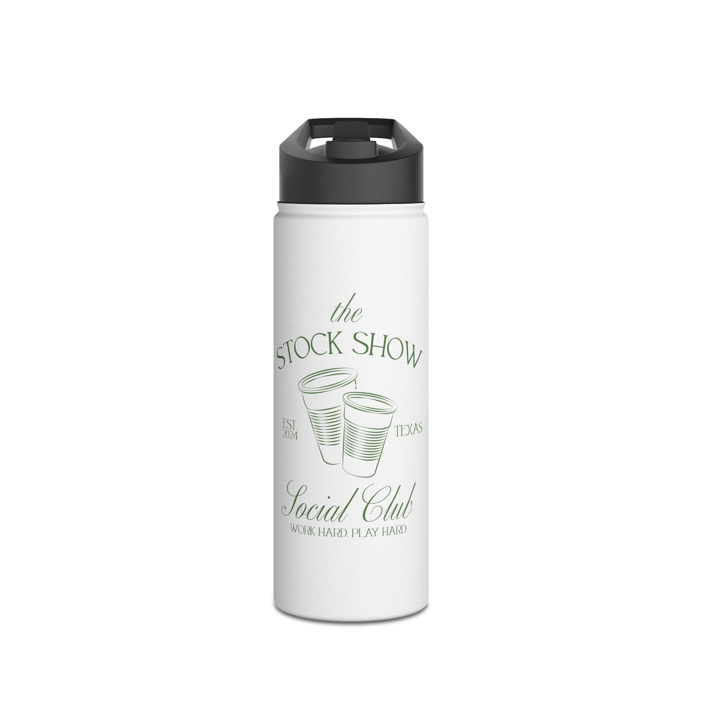 The Stock Show Social Club Stainless Steel Water Bottle (Solo Cups) | Livestock Country Club | Stock Show Mom Style | 4H & FFA Gifts