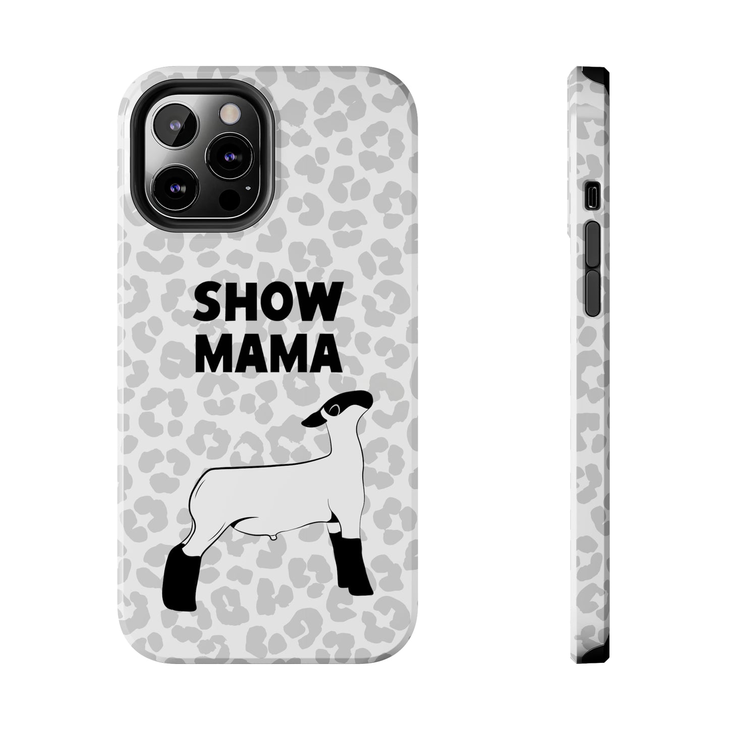 Show Mama Lamb Leopard Print Phone Cases | Livestock Phone Case | Livestock Gifts for Her | Lamb and Sheep Phone Case