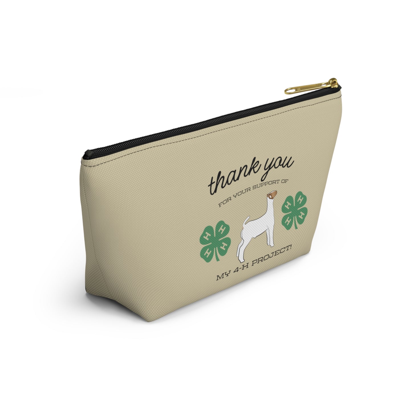 4H Club Buyers Gift Accessory Pouch | Show Goat Buyer Gift | 4-H Clover | County Fair Buyers Gift | Livestock Thank You Gift