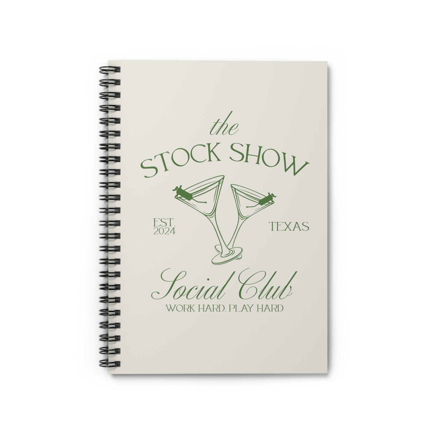 The Stock Show Social Club Spiral Notebook | Livestock Country Club | Stock Show Style | 4H Club Gifts