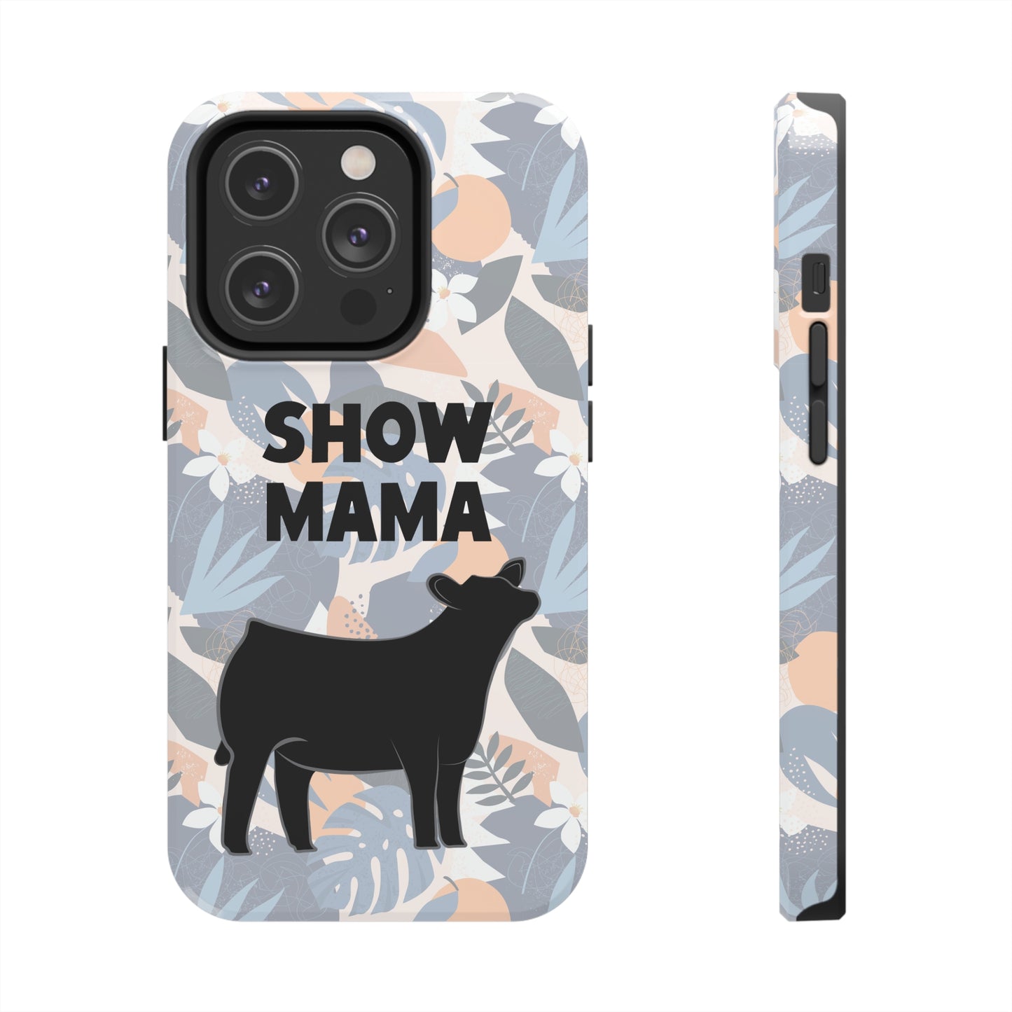 Show Mama Angus Show Heifer Hawaiian Print Phone Cases | Livestock Phone Case | Gifts for Her | 4H Club Gifts | Show Heifer Phone Case