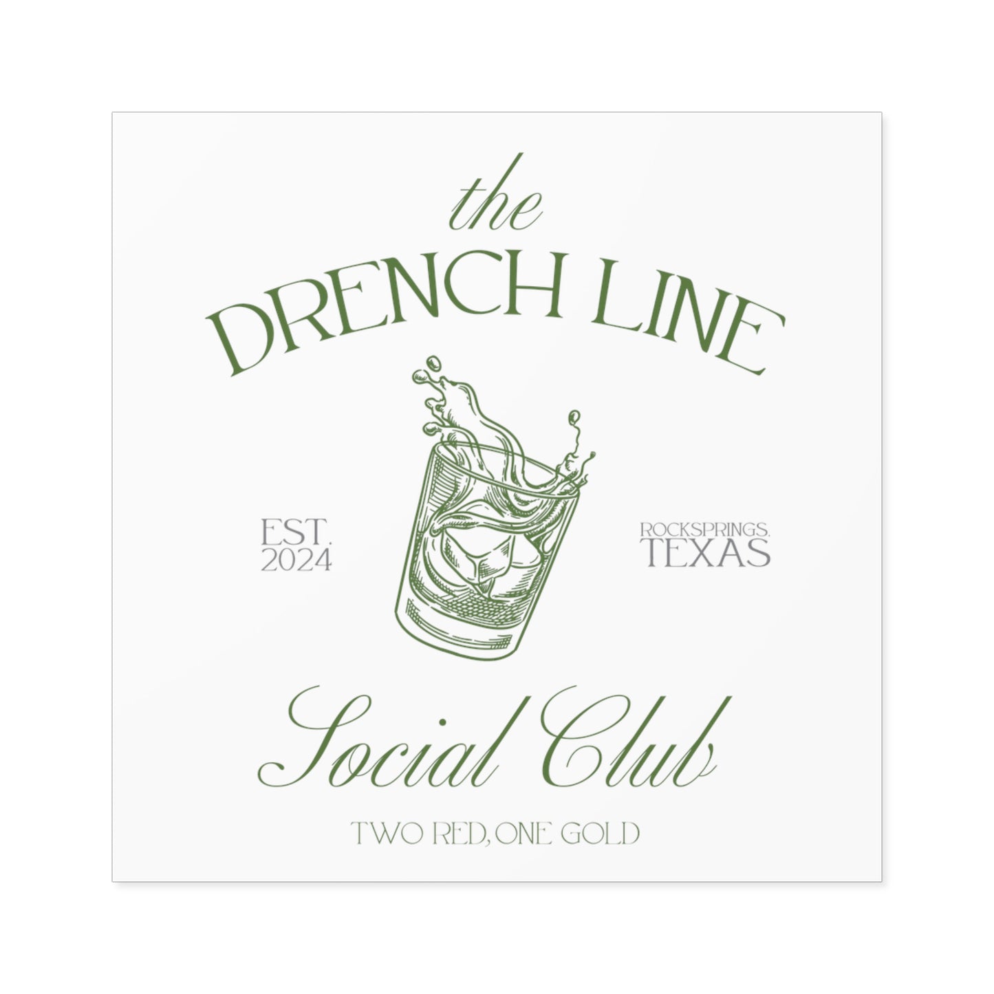 The Drench Line Social Club Indoor\Outdoor Stickers | Livestock Country Club | Stock Show Mom Style | Show Lamb | Show Goat | 4H & FFA