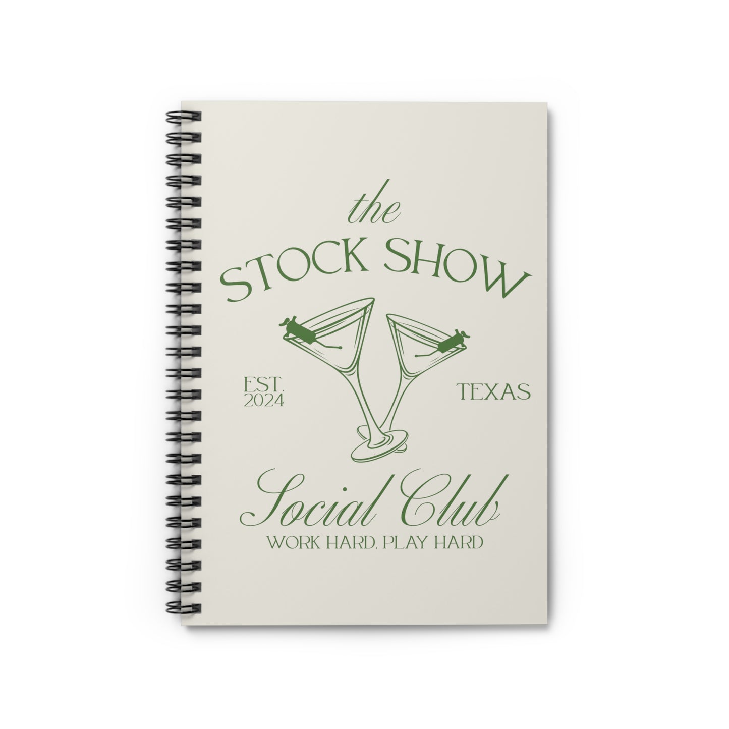 The Stock Show Social Club Spiral Notebook (Martini) | Livestock Country Club | Stock Show Style | 4H Club Gifts