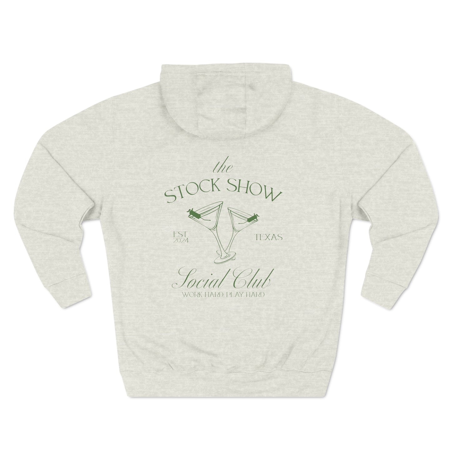 The Stock Show Social Club Fleece Hoodie (Martini Design) | Livestock Country Club | Stock Show Style | Show Lamb | Show Goat | 4H & FFA