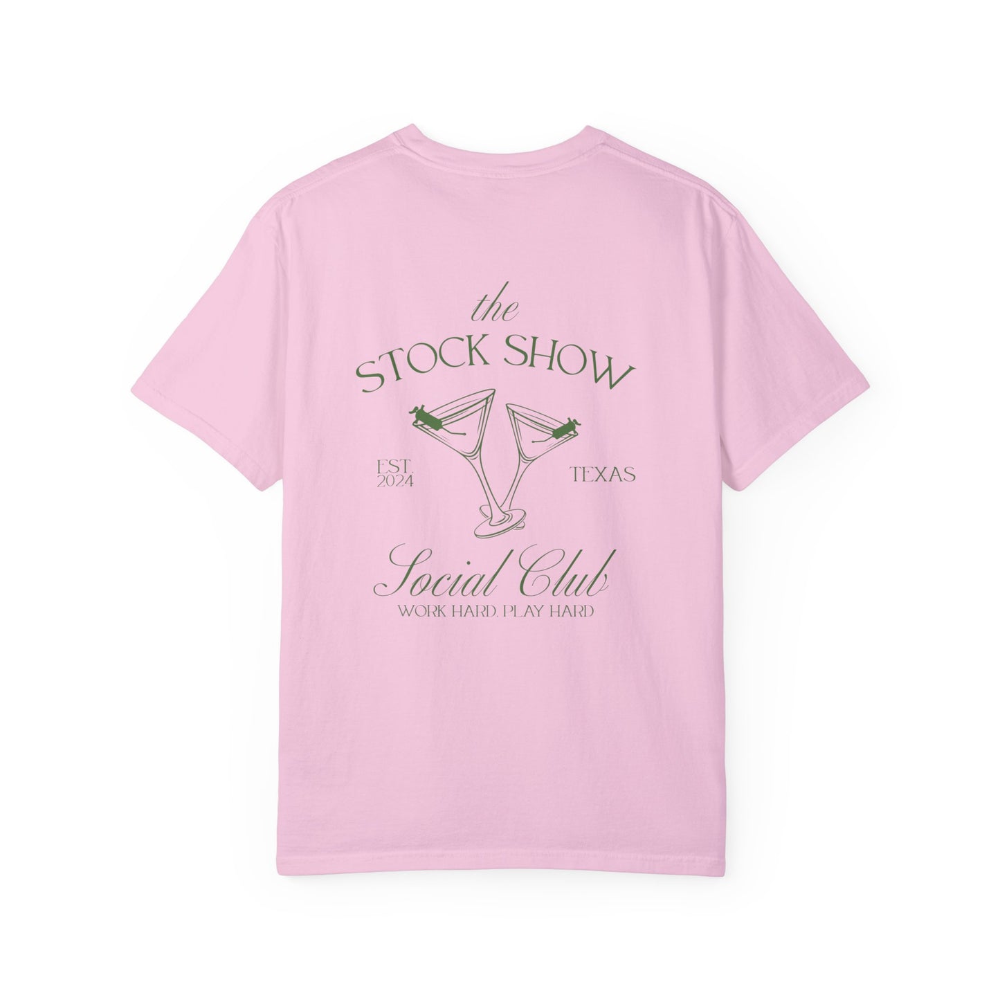 The Stock Show Social Club Unisex COMFORT COLORS T-shirt (Martini Design) | Livestock Country Club | Stock Show Mom Style | 4H & FFA Club