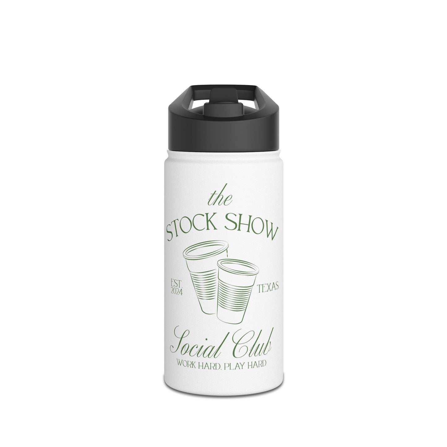 The Stock Show Social Club Stainless Steel Water Bottle (Solo Cups) | Livestock Country Club | Stock Show Mom Style | 4H & FFA Gifts