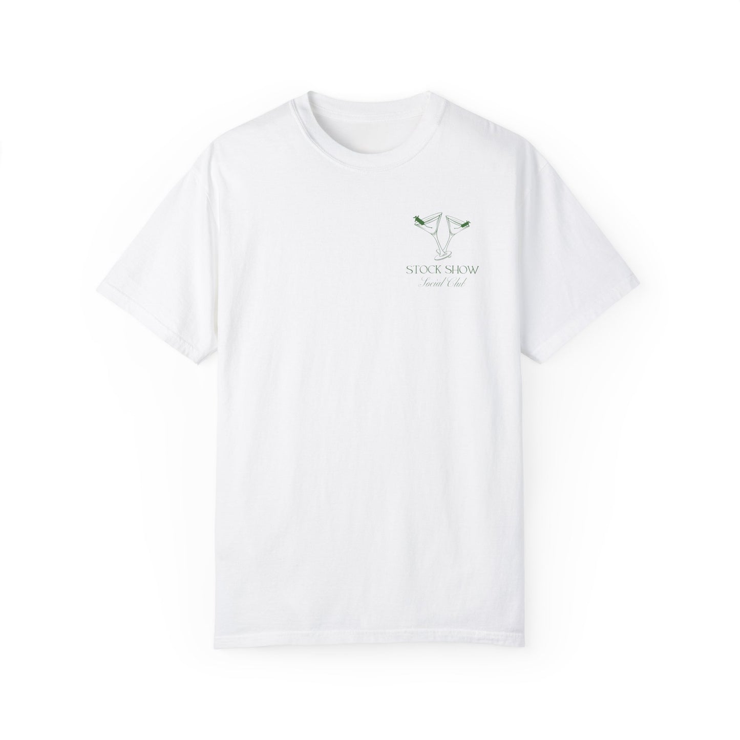 The Stock Show Social Club Unisex COMFORT COLORS T-shirt (Martini Design) | Livestock Country Club | Stock Show Mom Style | 4H & FFA Club