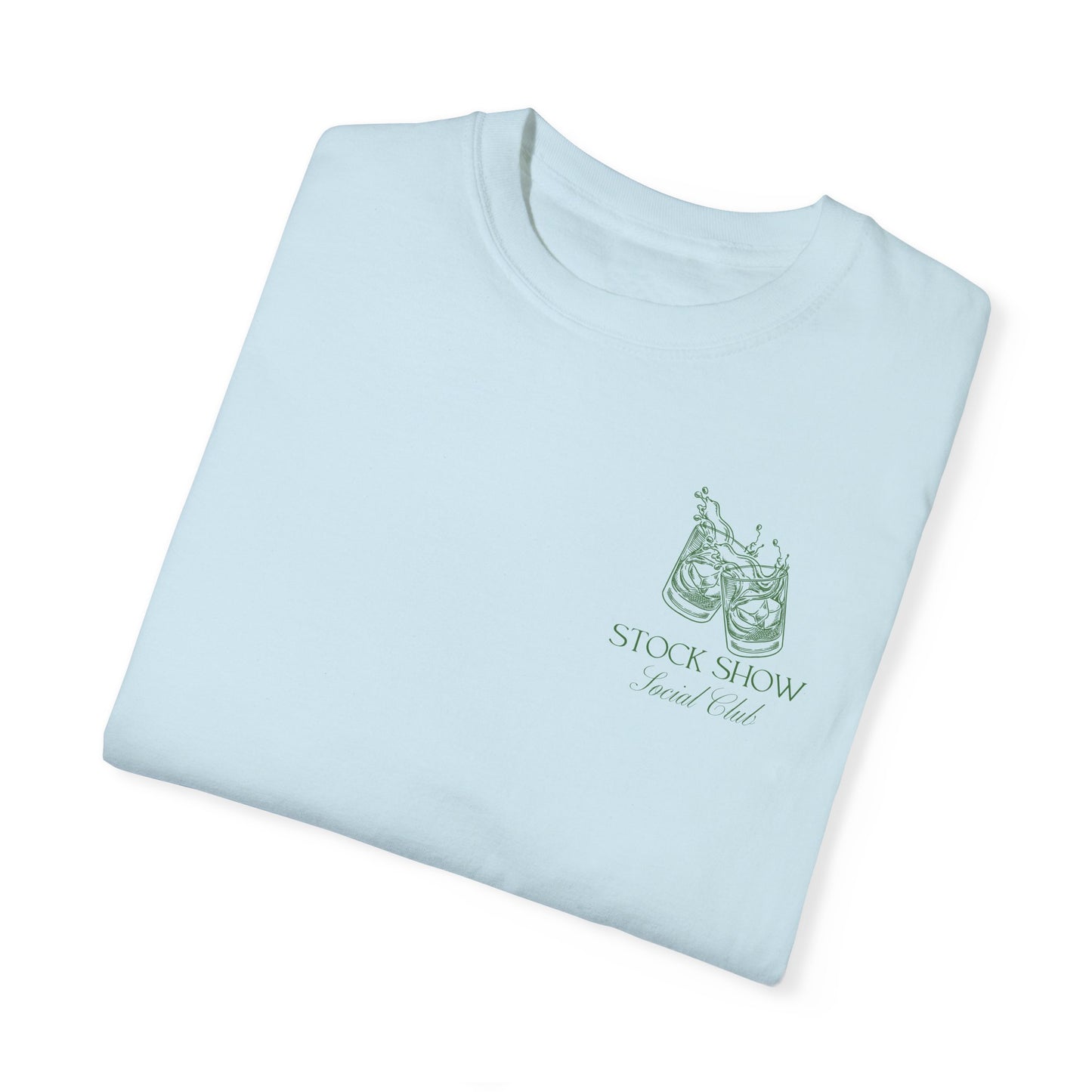 The Stock Show Social Club Unisex COMFORT COLORS T-shirt (Tumbler Design) | Livestock Country Club | Stock Show Mom Style | 4H & FFA Club