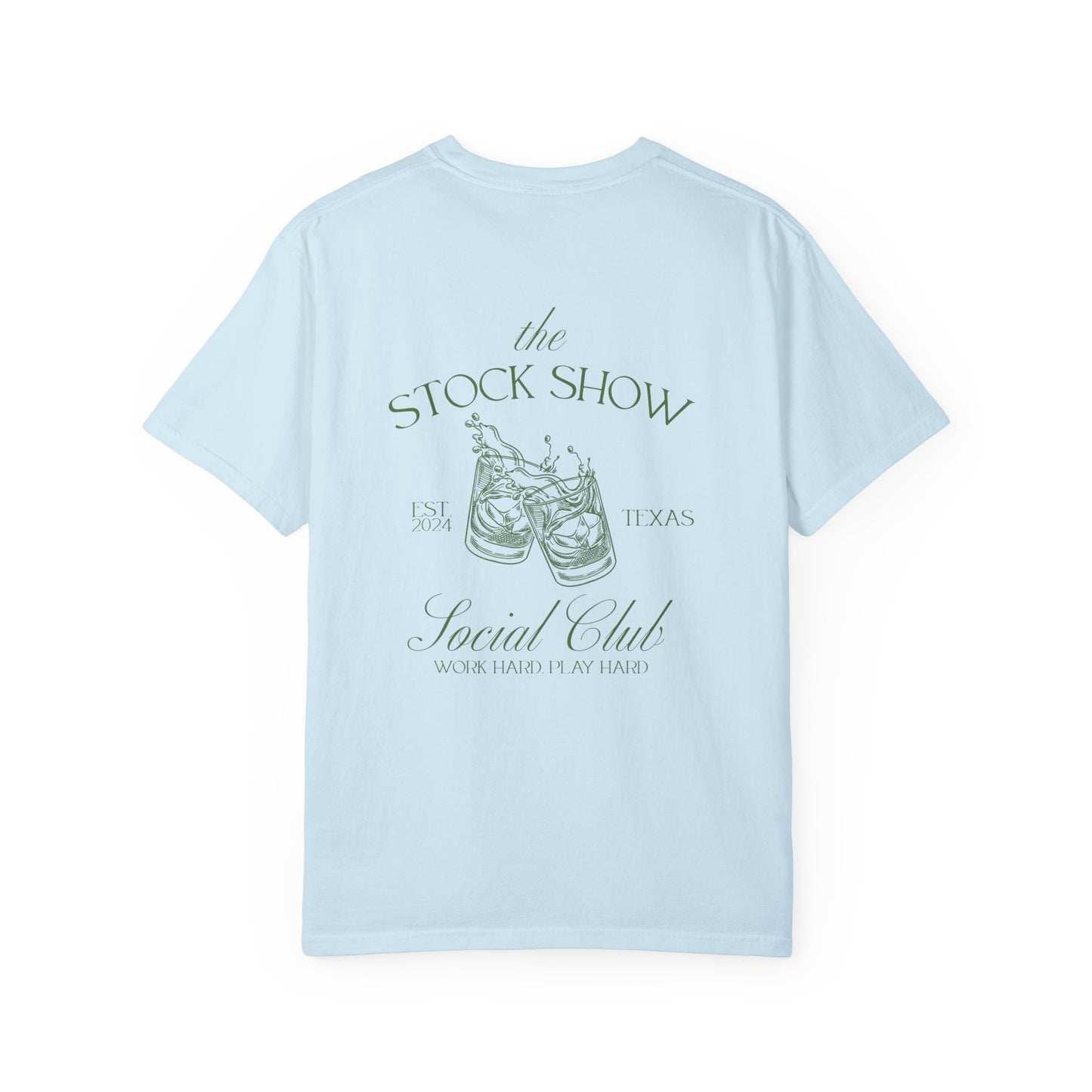 The Stock Show Social Club Unisex COMFORT COLORS T-shirt (Tumbler Design) | Livestock Country Club | Stock Show Mom Style | 4H & FFA Club