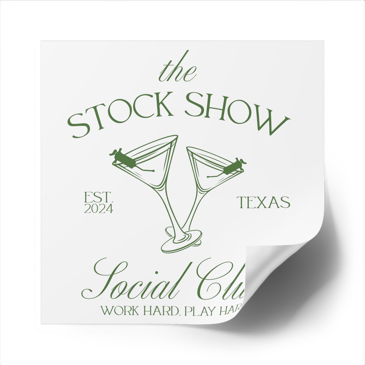 The Stock Show Social Club Indoor\Outdoor Stickers (Solo Cups) | Livestock Country Club | Stock Show Mom Style | Show Pig | Show Lamb