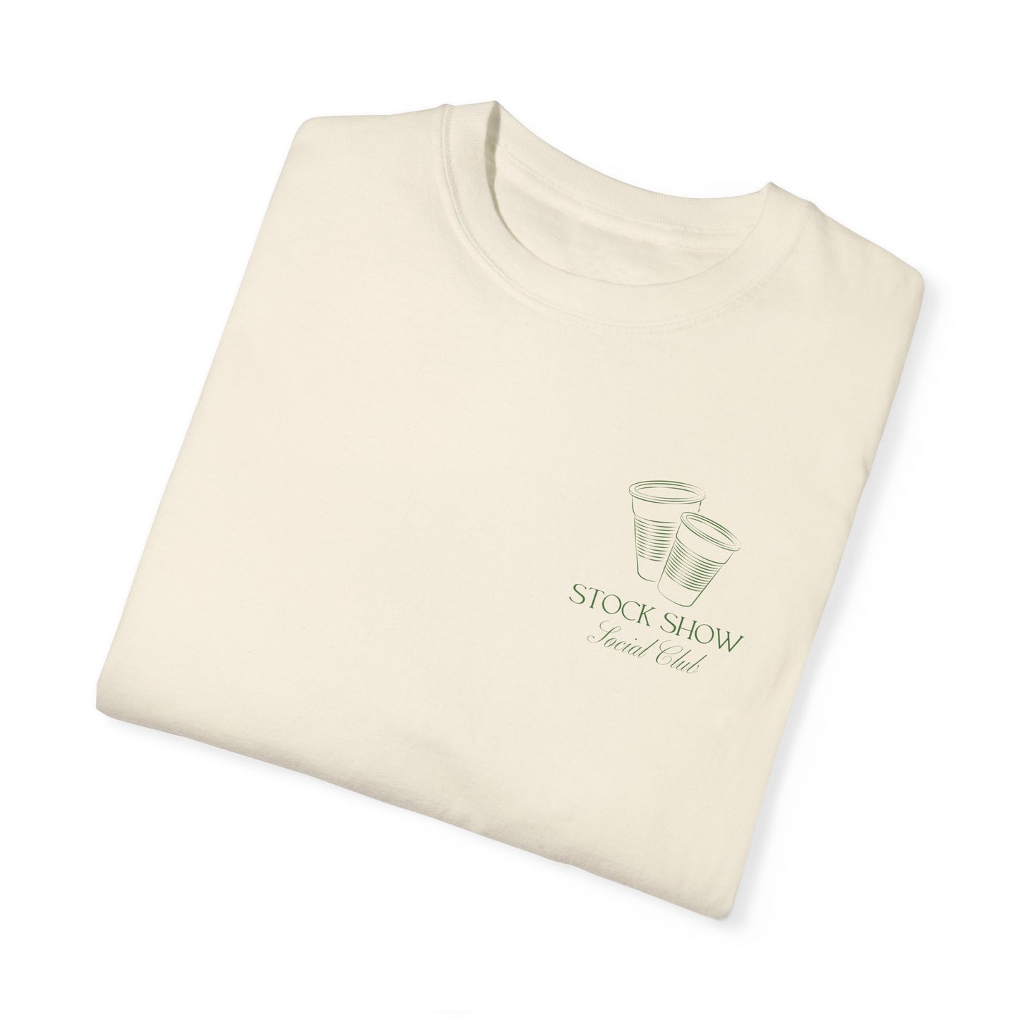 The Stock Show Social Club Unisex COMFORT COLORS T-shirt (Solo Cups Design) | Livestock Country Club | Stock Show Mom Style | 4H & FFA Club