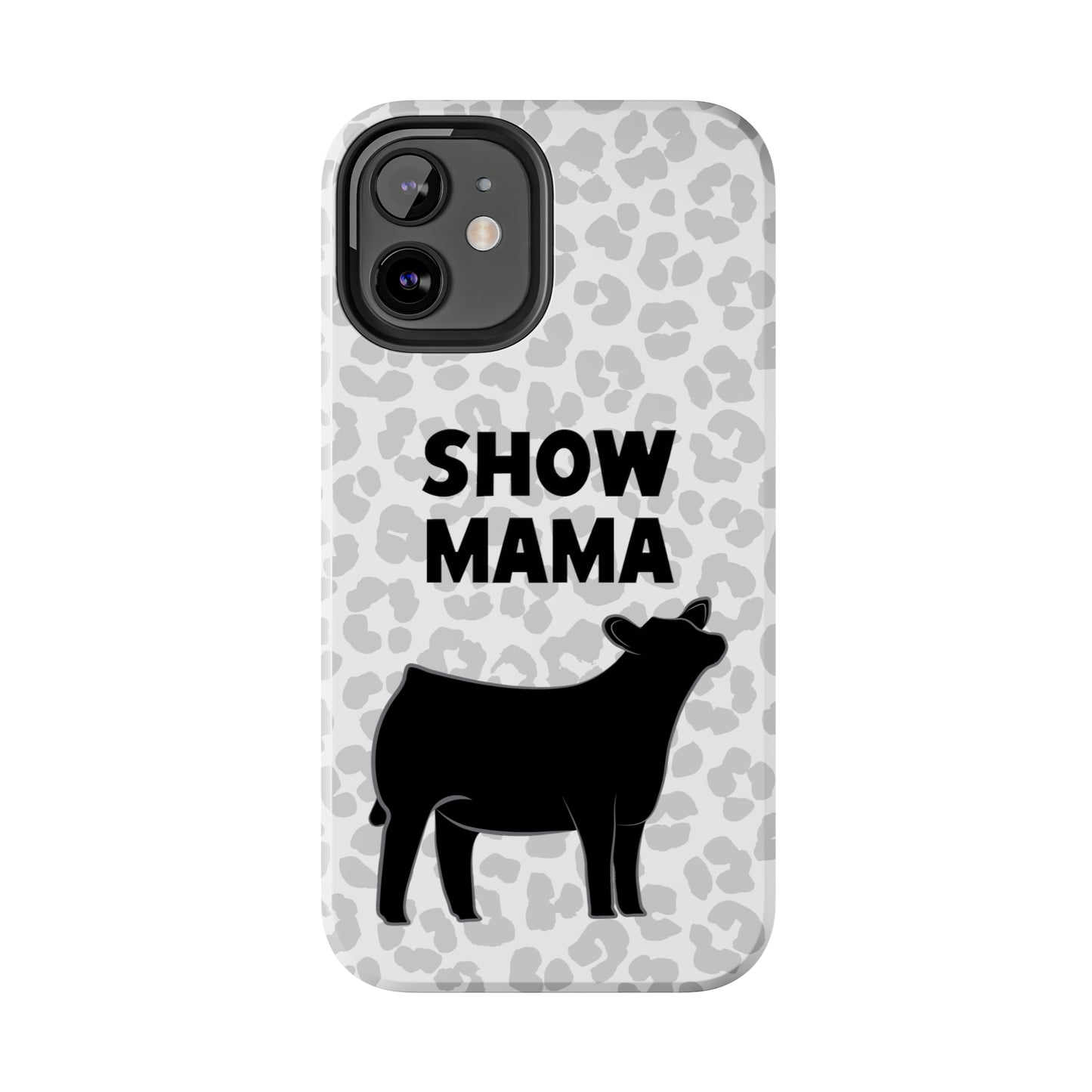 Show Mama Angus Show Heifer Leopard Print Phone Cases | Livestock Phone Case | Gifts for Her | 4H Club Gifts | Show Heifer Phone Case