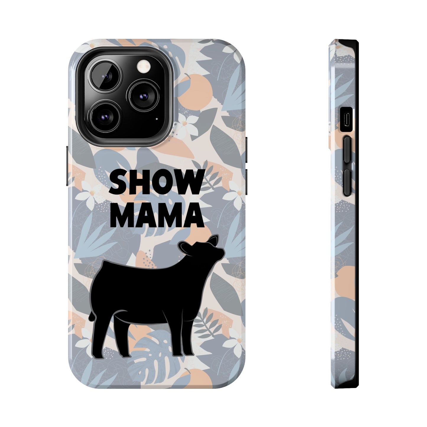 Show Mama Angus Show Heifer Hawaiian Print Phone Cases | Livestock Phone Case | Gifts for Her | 4H Club Gifts | Show Heifer Phone Case