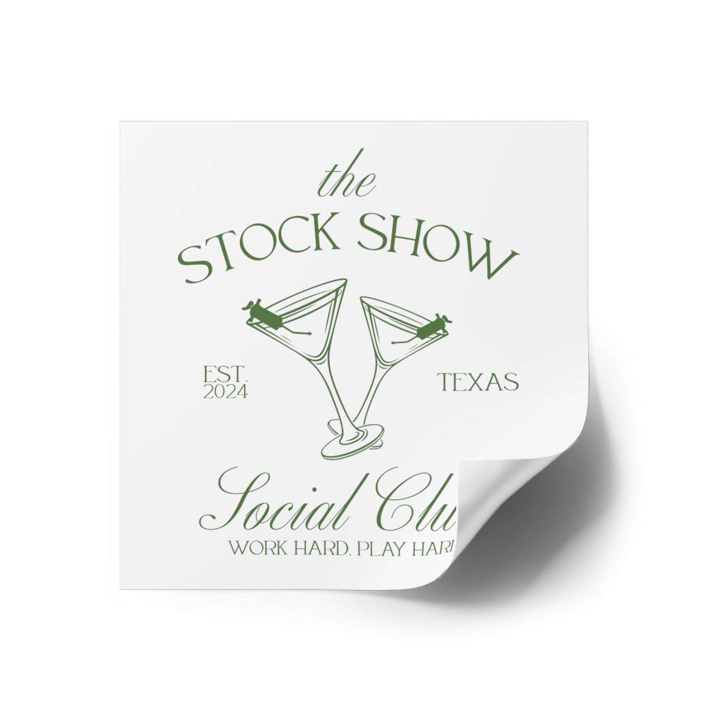 The Stock Show Social Club Indoor\Outdoor Stickers (Solo Cups) | Livestock Country Club | Stock Show Mom Style | Show Pig | Show Lamb