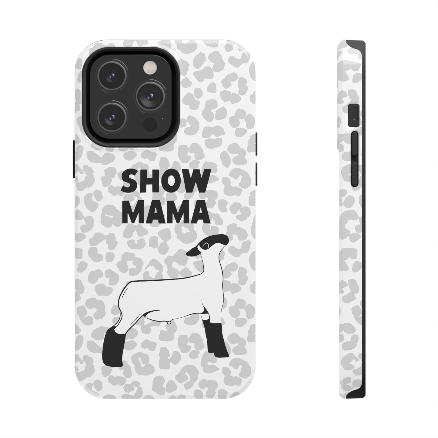 Show Mama Lamb Leopard Print Phone Cases | Livestock Phone Case | Livestock Gifts for Her | Lamb and Sheep Phone Case