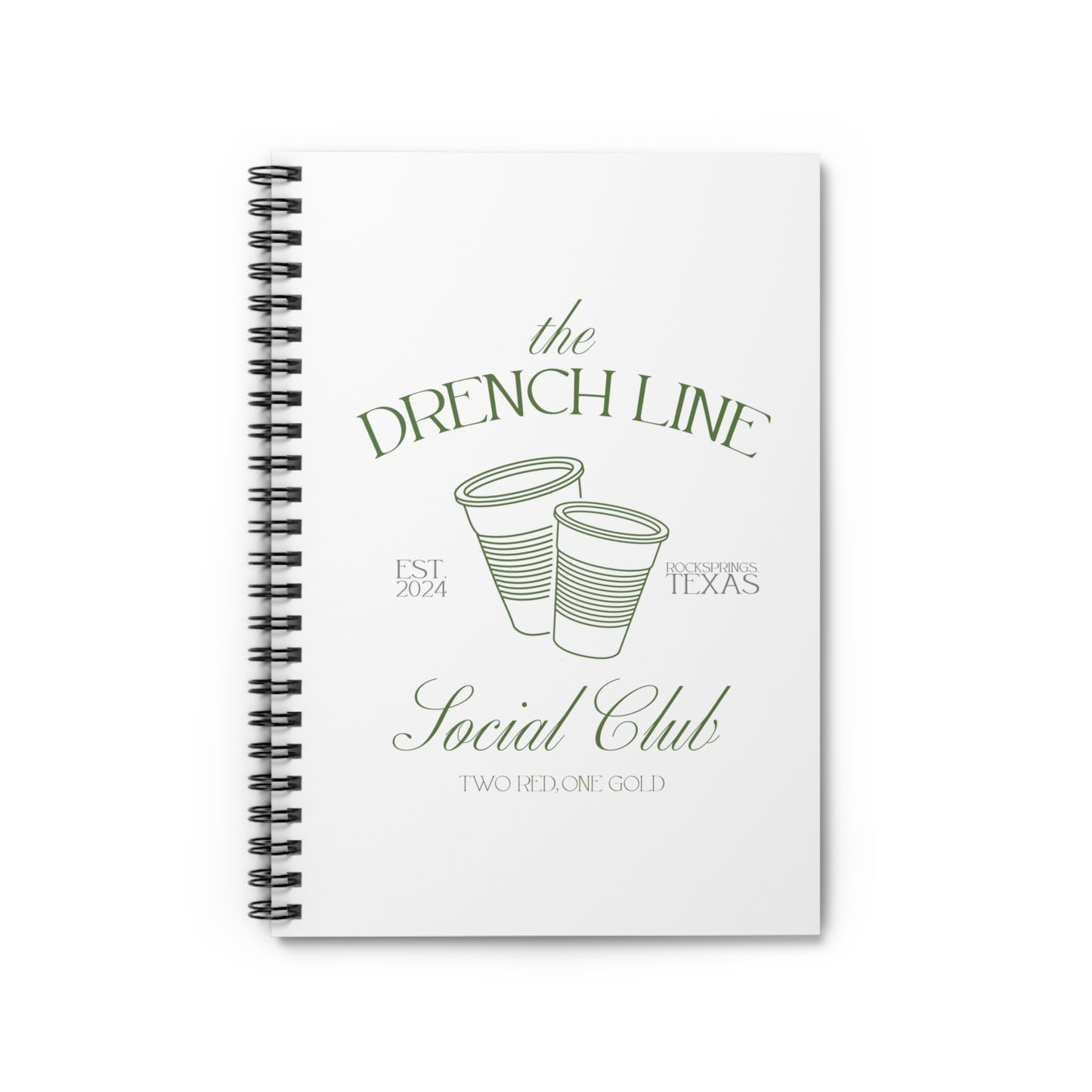 The Drench Line Social Club Spiral Notebook | Livestock Country Club | Stock Show Style | 4H Club Gifts | Solo Cup