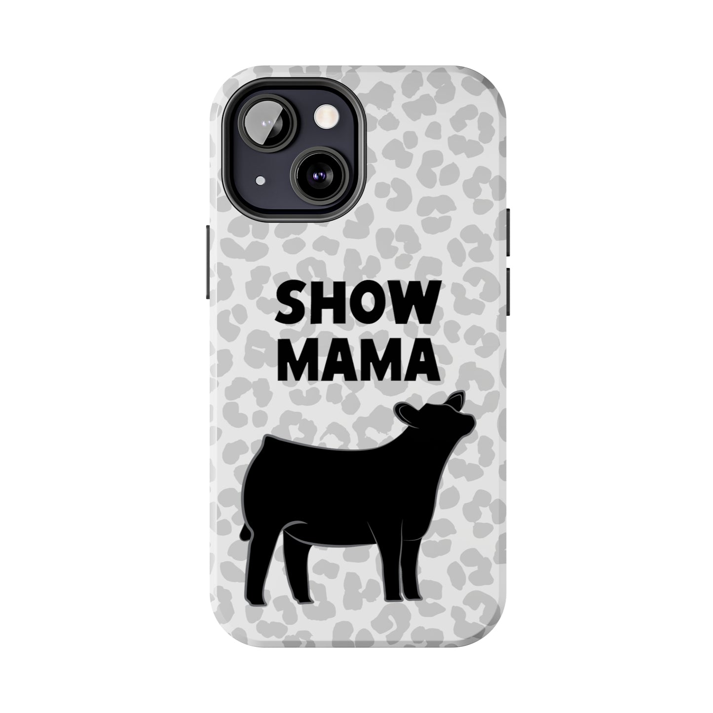 Show Mama Angus Show Heifer Leopard Print Phone Cases | Livestock Phone Case | Gifts for Her | 4H Club Gifts | Show Heifer Phone Case