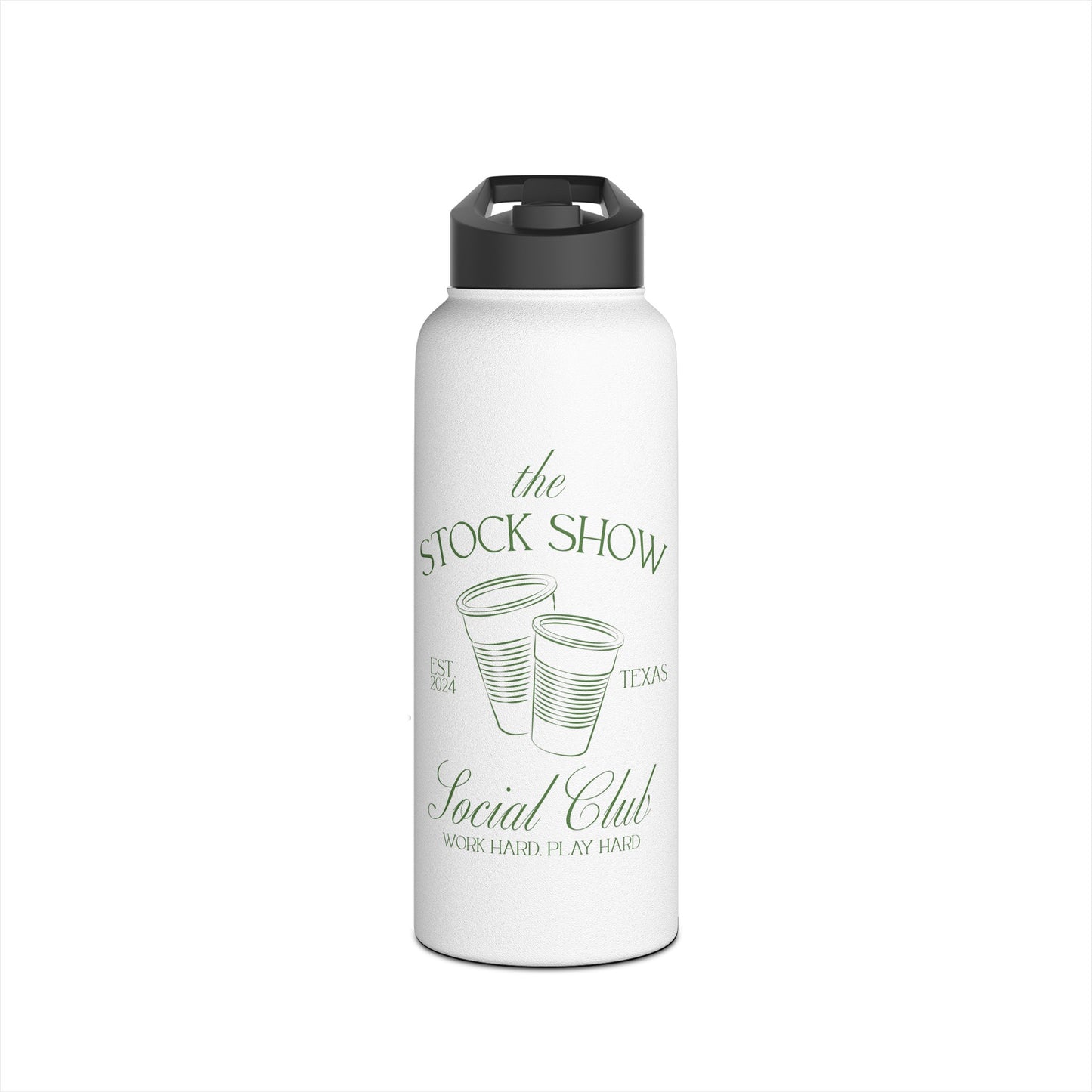 The Stock Show Social Club Stainless Steel Water Bottle (Solo Cups) | Livestock Country Club | Stock Show Mom Style | 4H & FFA Gifts