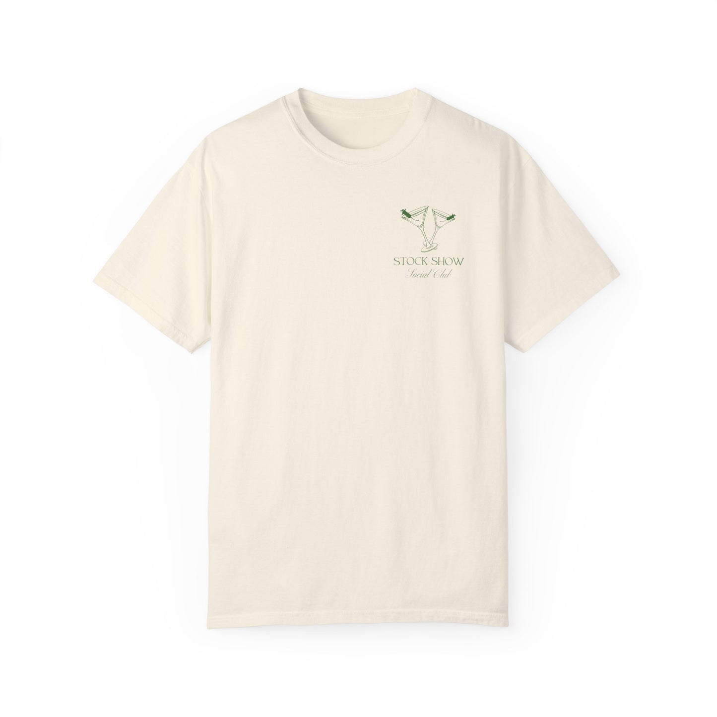 The Stock Show Social Club Unisex COMFORT COLORS T-shirt (Martini Design) | Livestock Country Club | Stock Show Mom Style | 4H & FFA Club