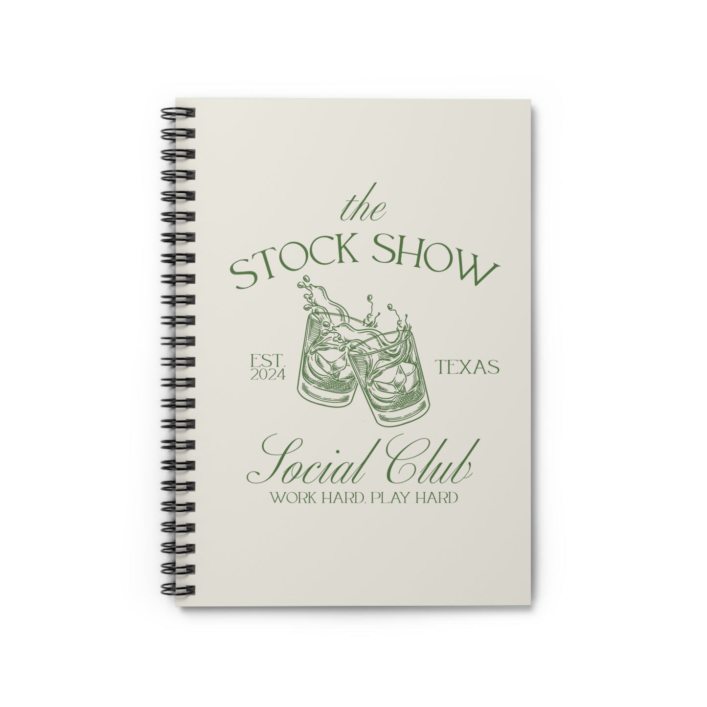 The Stock Show Social Club Spiral Notebook | Livestock Country Club | Stock Show Style | 4H Club Gifts