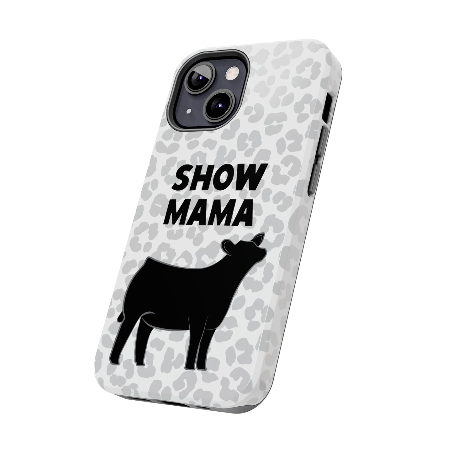 Show Mama Angus Show Heifer Leopard Print Phone Cases | Livestock Phone Case | Gifts for Her | 4H Club Gifts | Show Heifer Phone Case